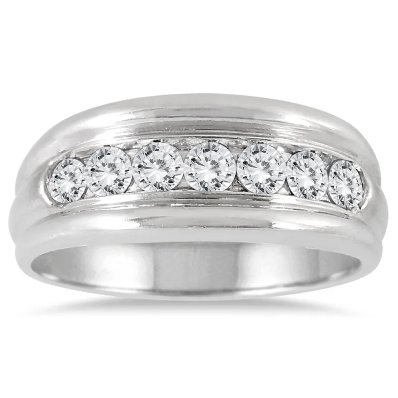 1 Carat TW Diamond Men's Ring in 10K White Gold sold by Zulily
