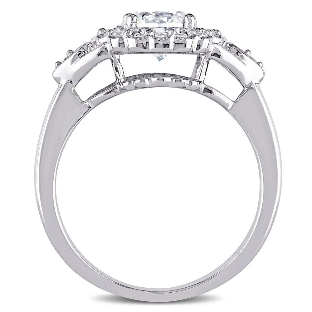 Miadora Signature Collection 14k White Gold 1 1/4ct TDW Diamond Halo Engagement Ring sold by Zulily product image thumbnail 5