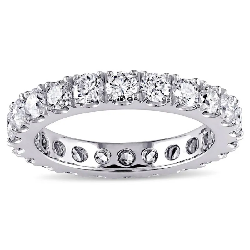 Miadora Signature Collection 14k White Gold 2ct TDW Diamond Eternity Band sold by Zulily