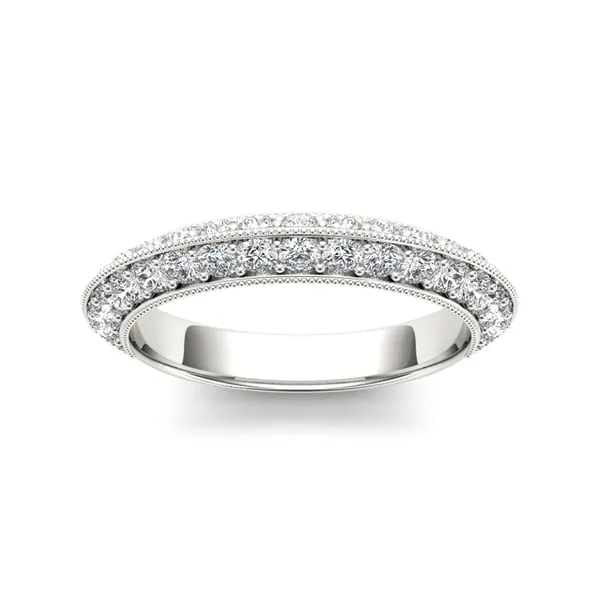 De Couer 14k White Gold 1ct TDW Diamond Wedding Band - White H-I sold by Zulily