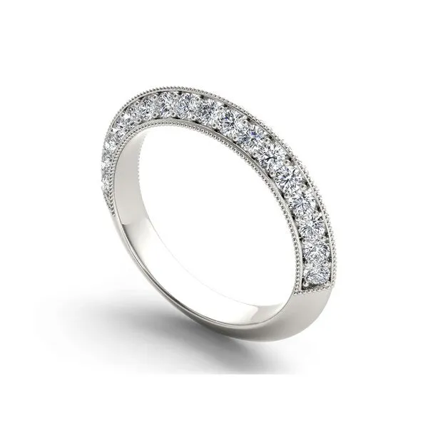 De Couer 14k White Gold 1ct TDW Diamond Wedding Band - White H-I sold by Zulily product image thumbnail 2