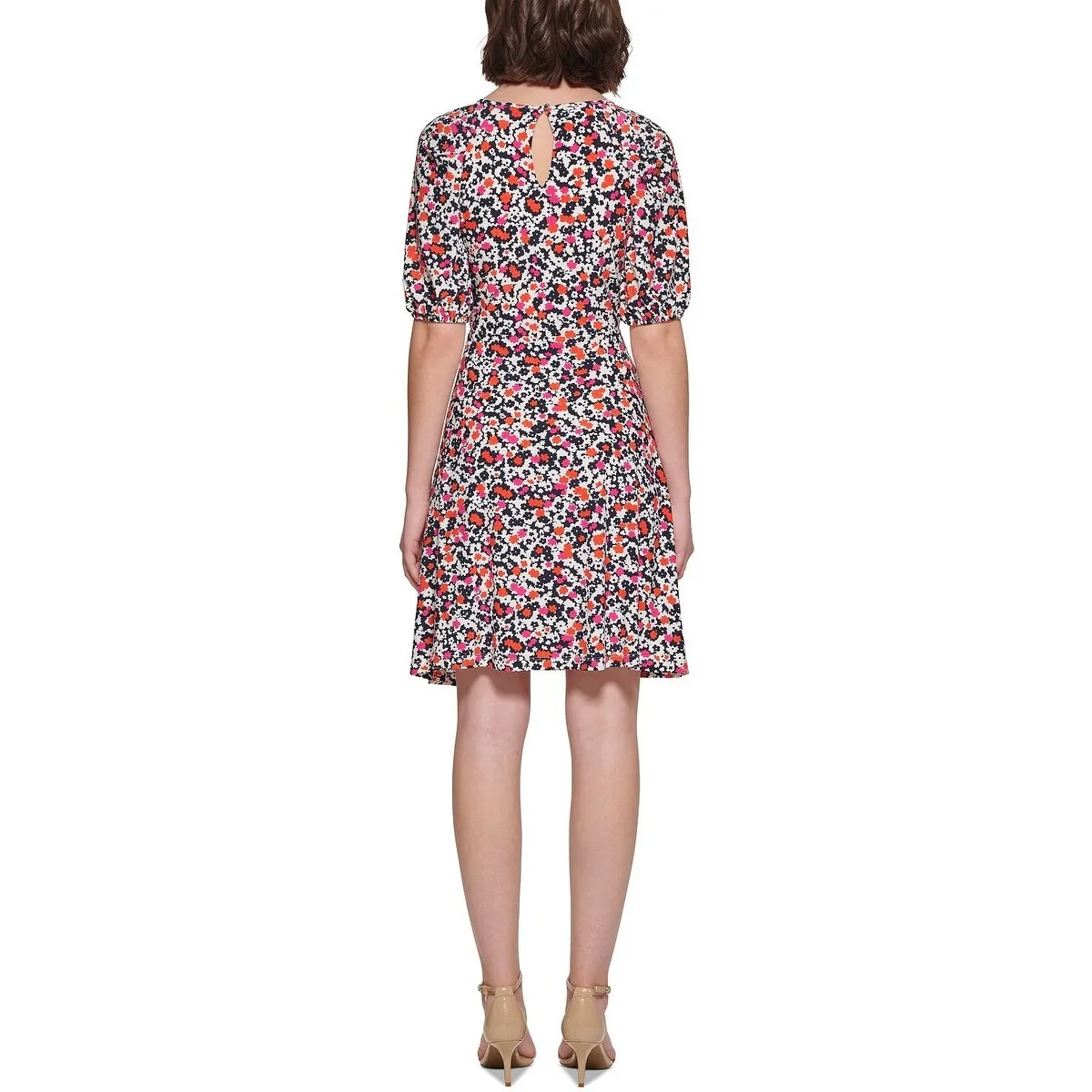 Tommy Hilfiger Women's Floral Print Fit & Flare Dress Pink Size 10 sold by Zulily product image thumbnail 2