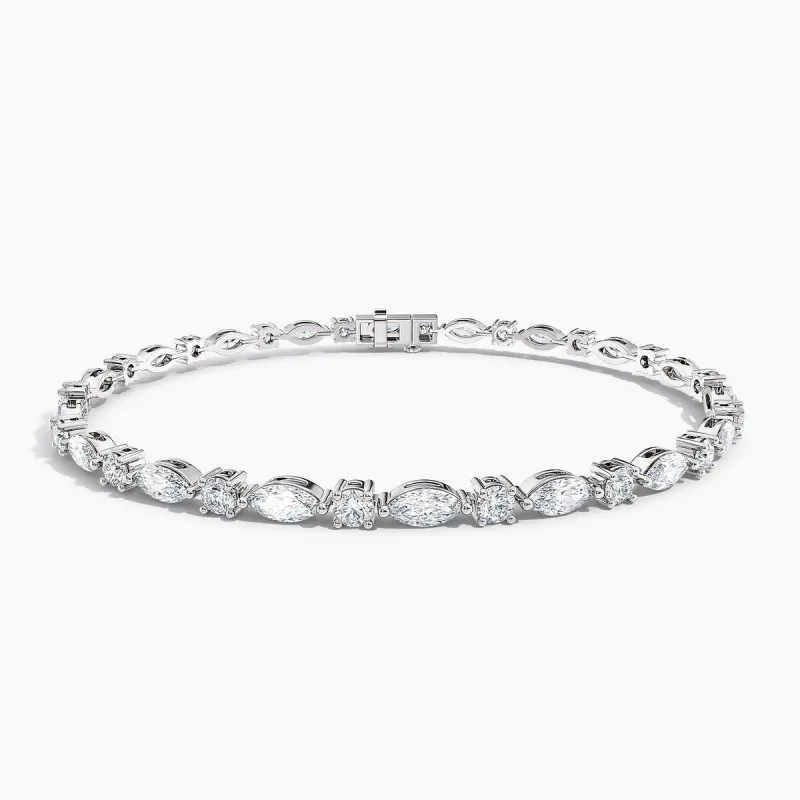 Auriya 14K Gold Lab Grown Marquise and Round Diamond East-West Tennis Bracelet 5.00 ct. tw. (F-G VS) sold by Zulily