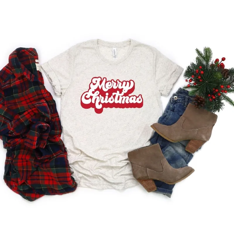 Retro Merry Christmas Short Sleeve Tee sold by Zulily