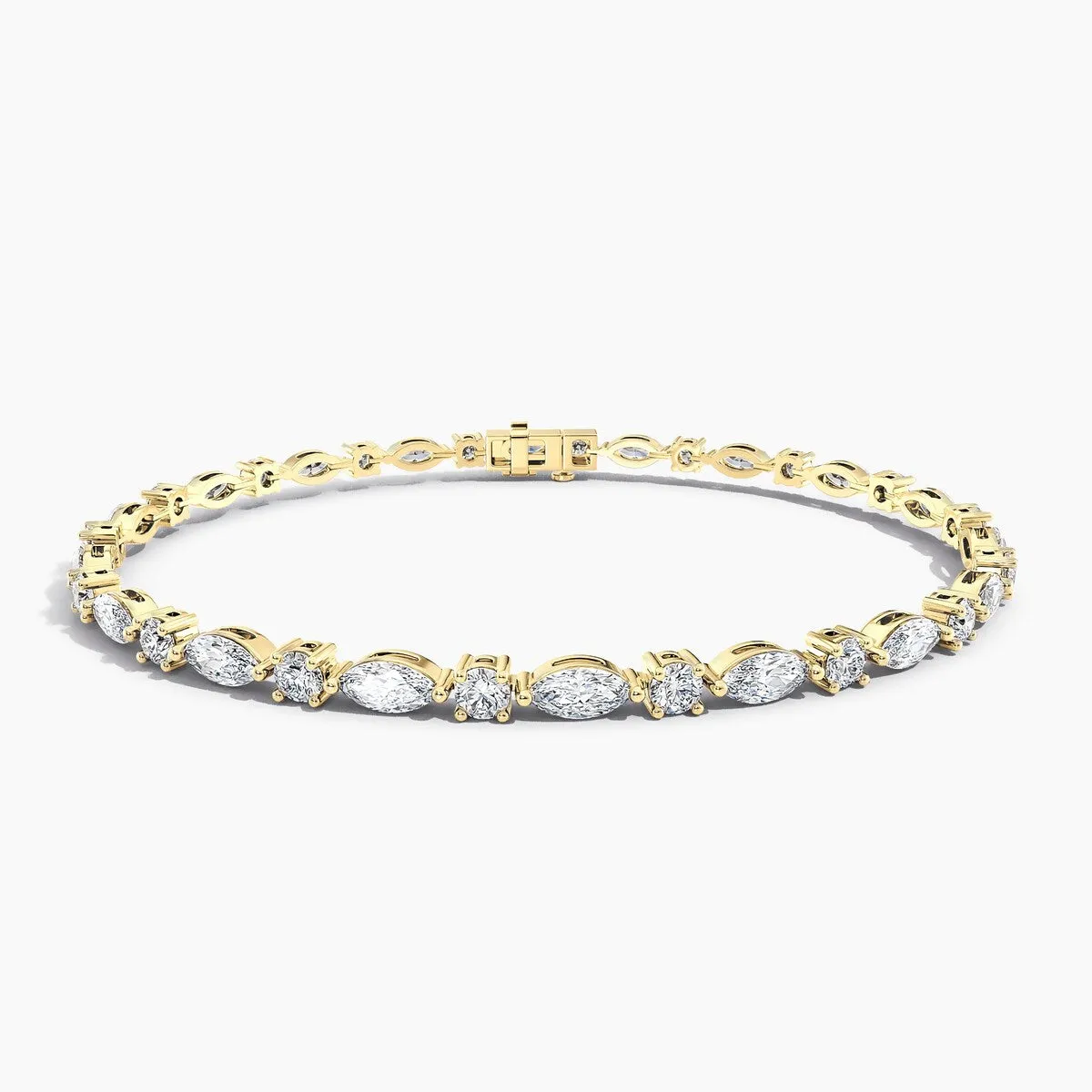 Auriya 14K Gold Lab Grown Marquise and Round Diamond East-West Tennis Bracelet 5.00 ct. tw. (F-G VS) sold by Zulily product image thumbnail 3
