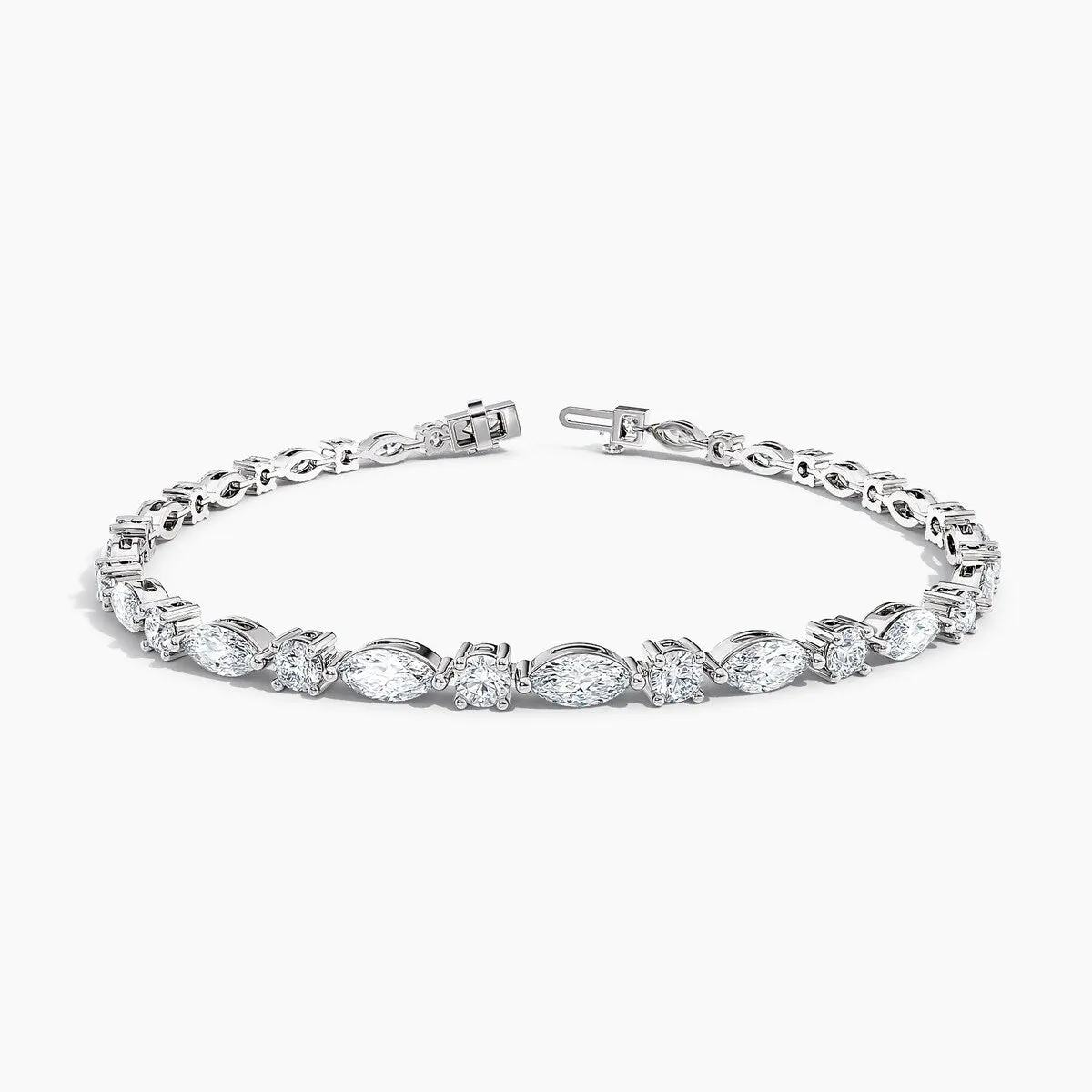 Auriya 14K Gold Lab Grown Marquise and Round Diamond East-West Tennis Bracelet 5.00 ct. tw. (F-G VS) sold by Zulily product image thumbnail 2