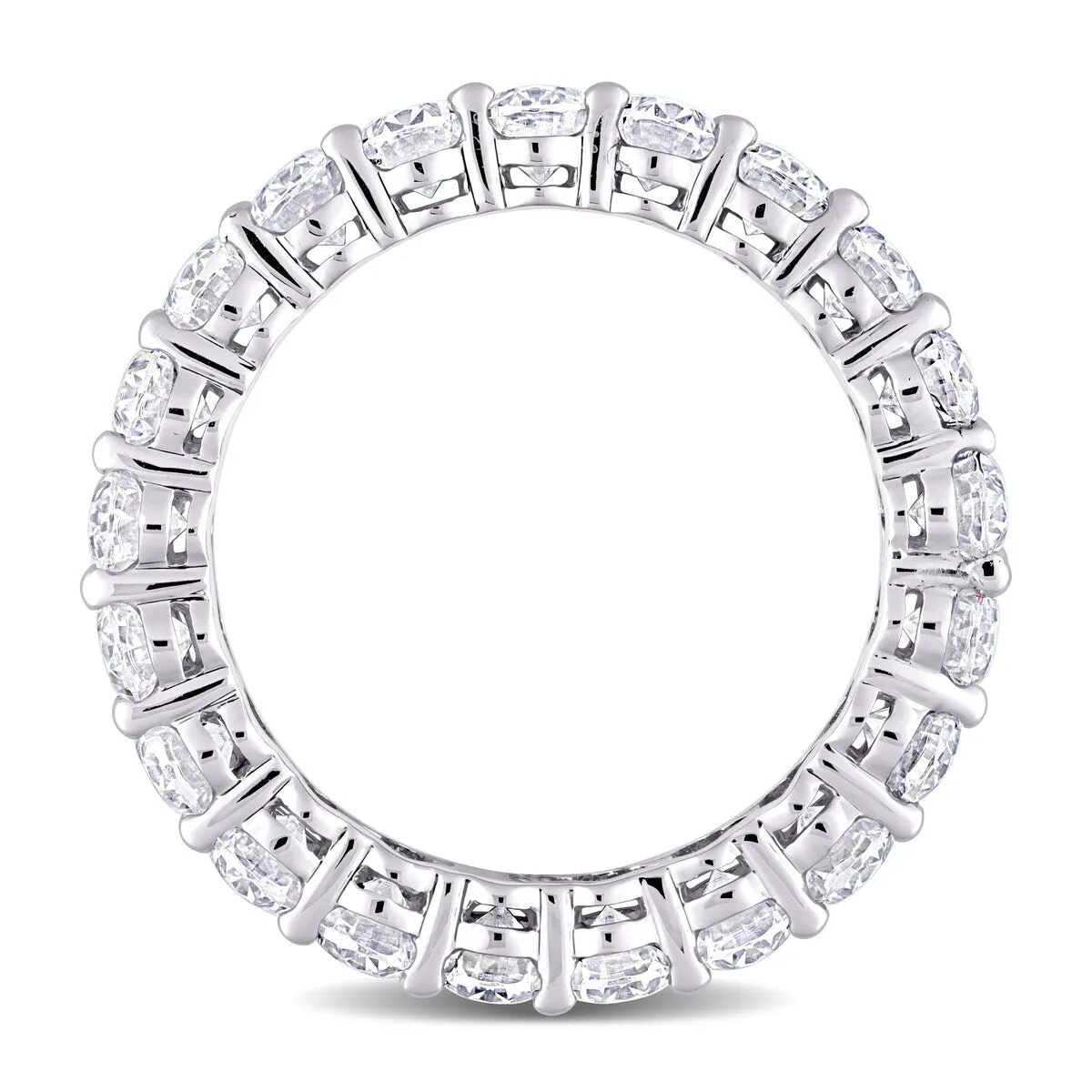 Miadora 14k White Gold 5 1/4ct TGW Created Moissanite Eternity Band Ring sold by Zulily product image thumbnail 5