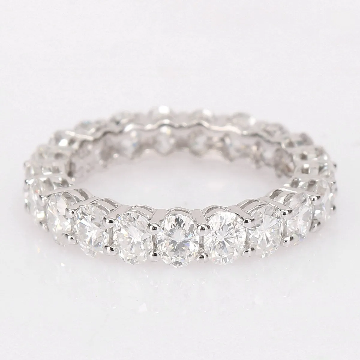Miadora 14k White Gold 5 1/4ct TGW Created Moissanite Eternity Band Ring sold by Zulily product image thumbnail 2