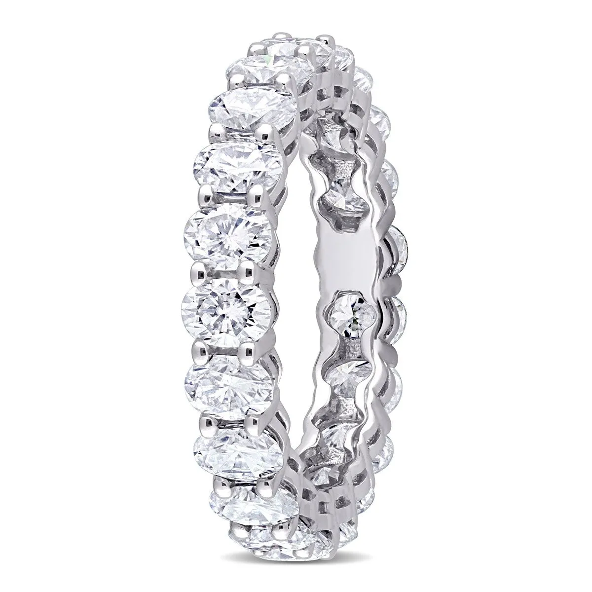 Miadora 14k White Gold 5 1/4ct TGW Created Moissanite Eternity Band Ring sold by Zulily product image thumbnail 4