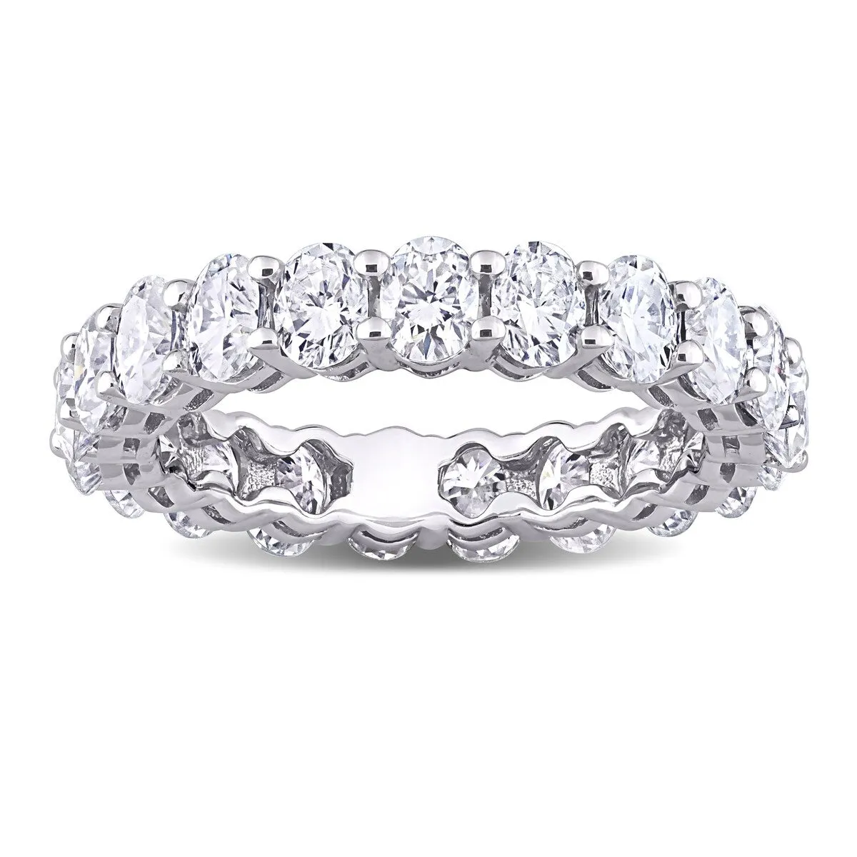 Miadora 14k White Gold 5 1/4ct TGW Created Moissanite Eternity Band Ring sold by Zulily product image thumbnail 3