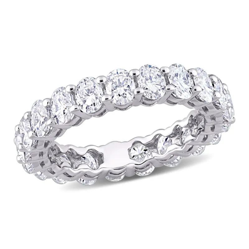 Miadora 14k White Gold 5 1/4ct TGW Created Moissanite Eternity Band Ring sold by Zulily