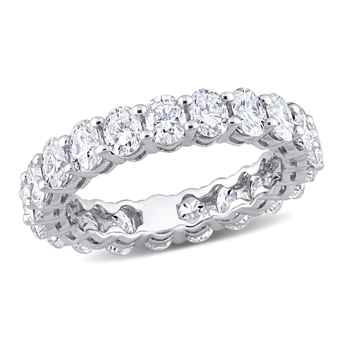 Miadora 14k White Gold 5 1/4ct TGW Created Moissanite Eternity Band Ring sold by Zulily