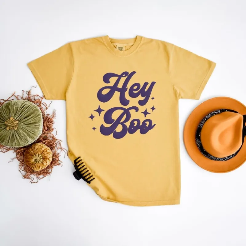 Hey Boo Stars Puff Print Garment Dyed Tee made by Zulily