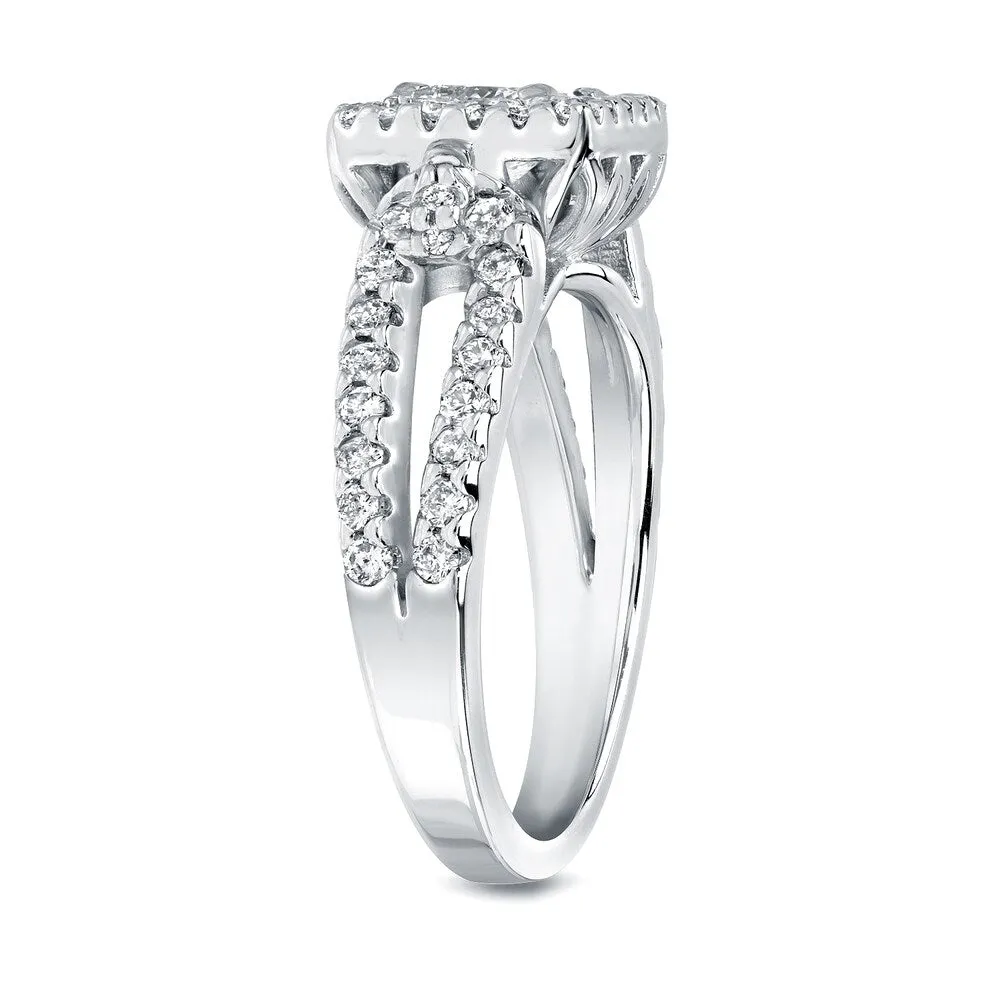 Auriya 14k Gold 1 2/5ctw Modern Princess-cut Halo Diamond Engagement Ring sold by Zulily product image thumbnail 4