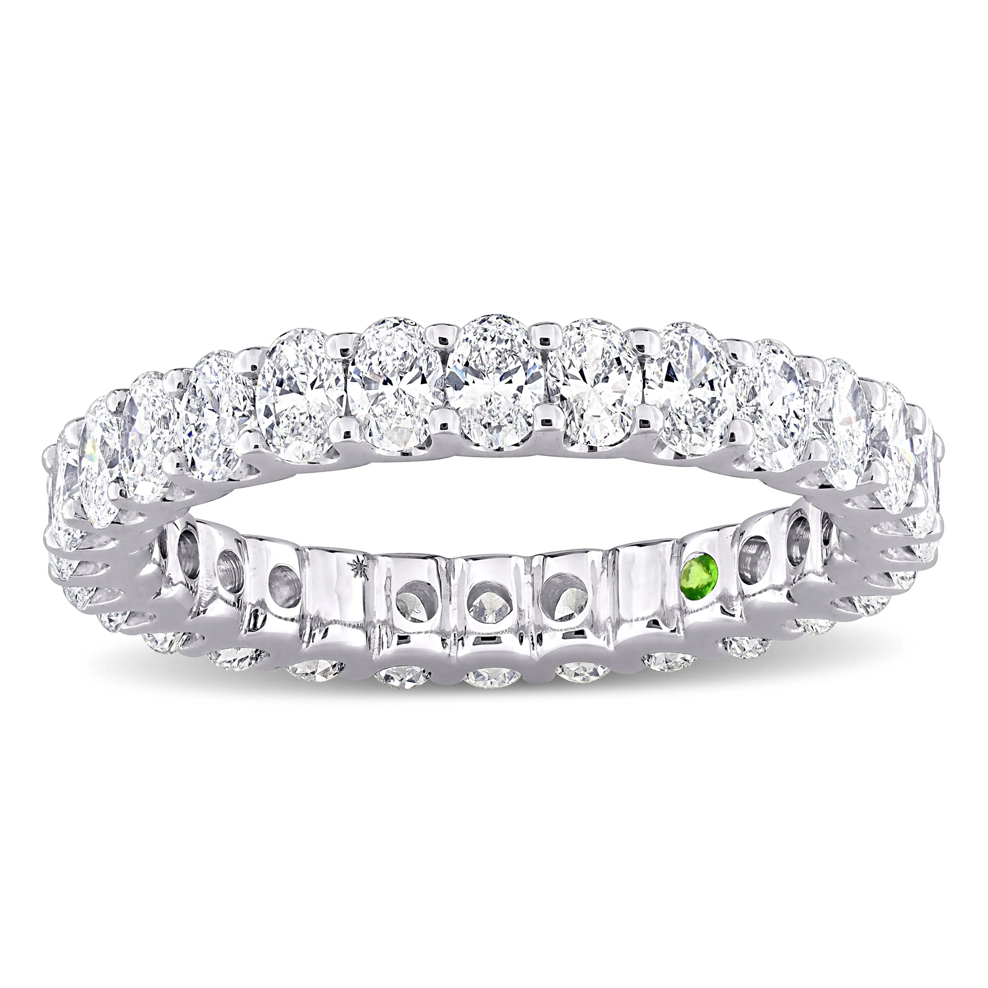 Created Forever 2 1/4ct TDW Lab-Grown Diamond and Tsavorite Accent Eternity Ring in 14k White Gold sold by Zulily product image thumbnail 2