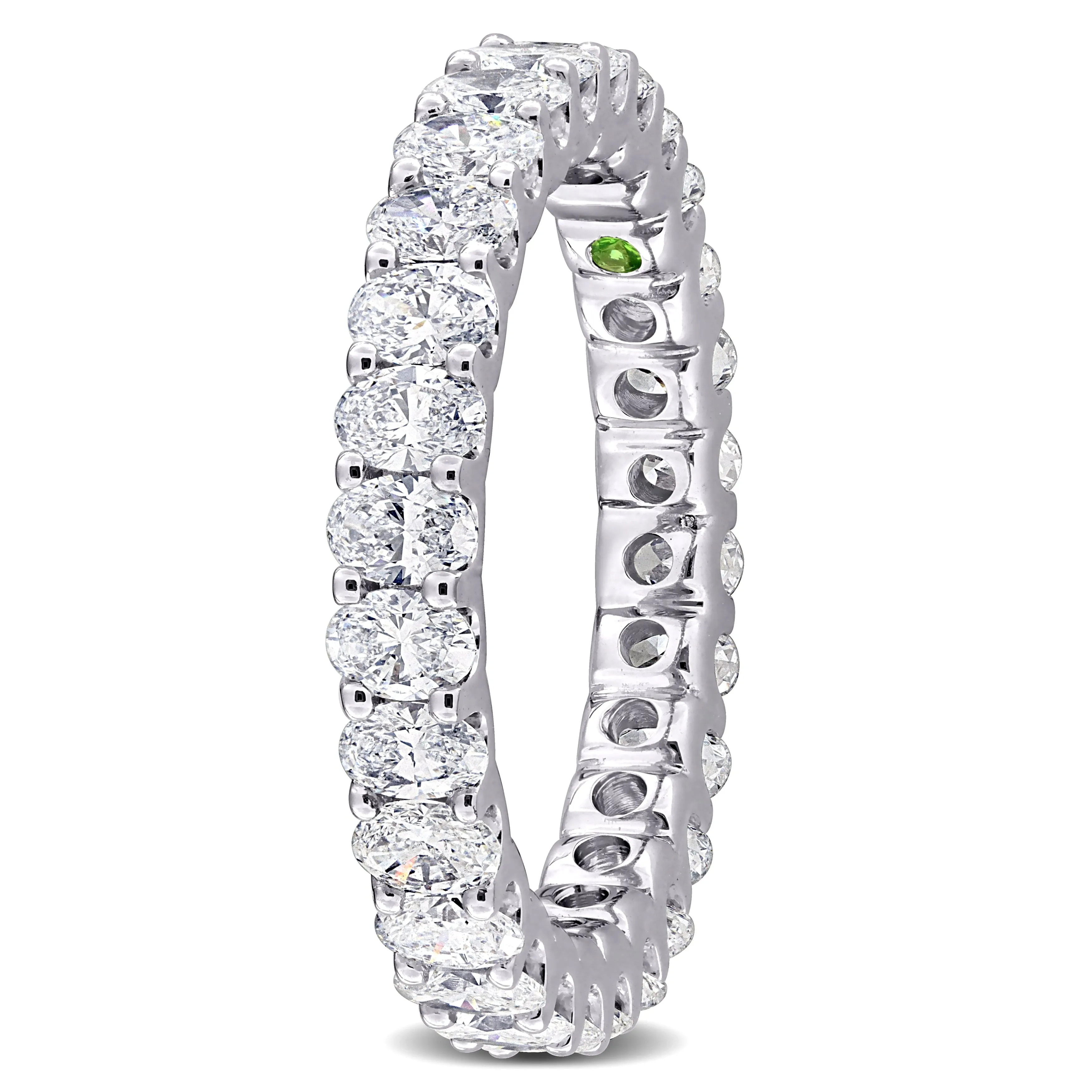 Created Forever 2 1/4ct TDW Lab-Grown Diamond and Tsavorite Accent Eternity Ring in 14k White Gold sold by Zulily product image thumbnail 3