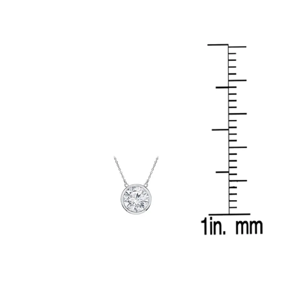 Auriya 1/4ctw Round Solitaire Diamond Necklace 14k Gold Bezel-set - 4mm sold by Zulily product image thumbnail 4