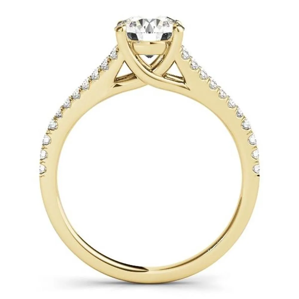 Auriya Modern Split 1 1/2ct Moissanite and 1/5ctw Diamond Engagement Ring 14K Gold sold by Zulily product image thumbnail 5