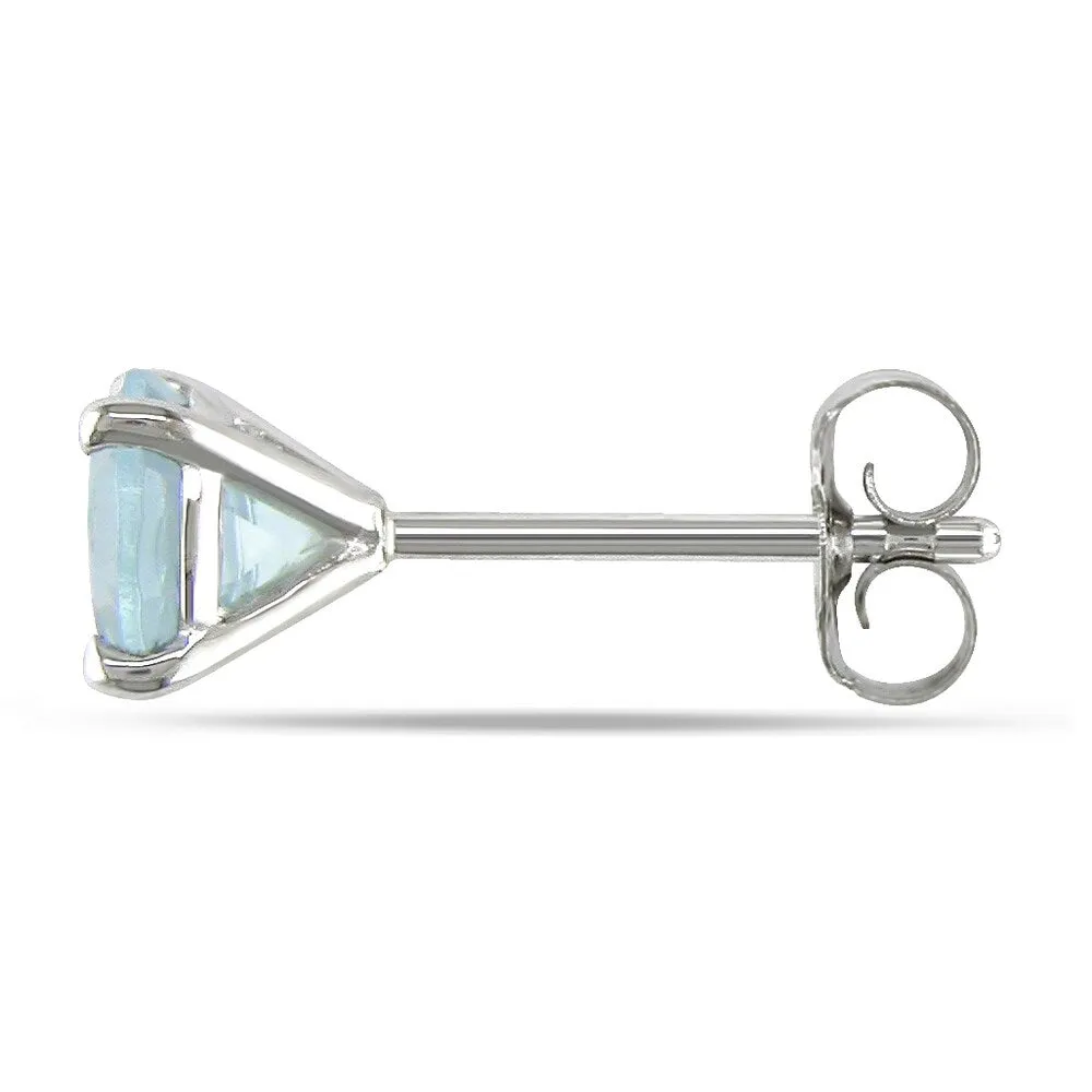Miadora 14k White Gold Aquamarine Stud Earrings sold by Zulily product image thumbnail 3