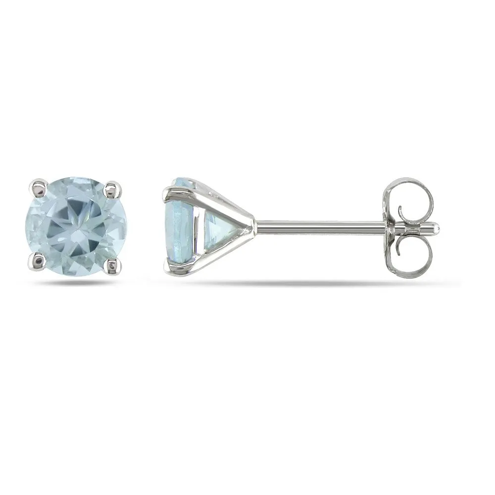 Miadora 14k White Gold Aquamarine Stud Earrings sold by Zulily