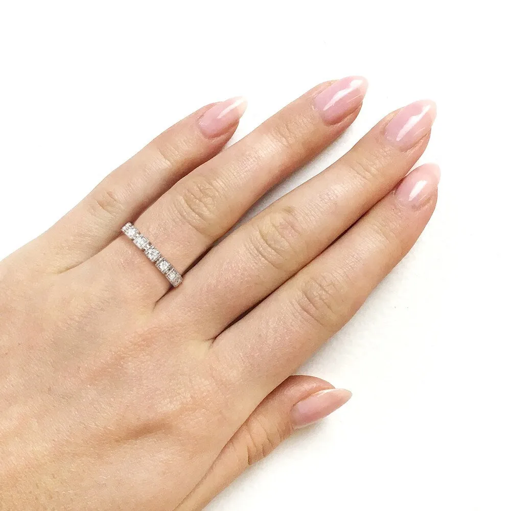 Annello by Kobelli 10k White Gold 1/6ct TDW Diamond Wedding Ring (H-I, I2) sold by Zulily product image thumbnail 5
