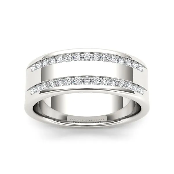 De Couer 14k White Gold 1/2ct TDW Diamond Men's Wedding Band sold by Zulily
