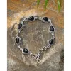 Sterling Silver Black Onyx Link Chain Bracelet sold by Zulily