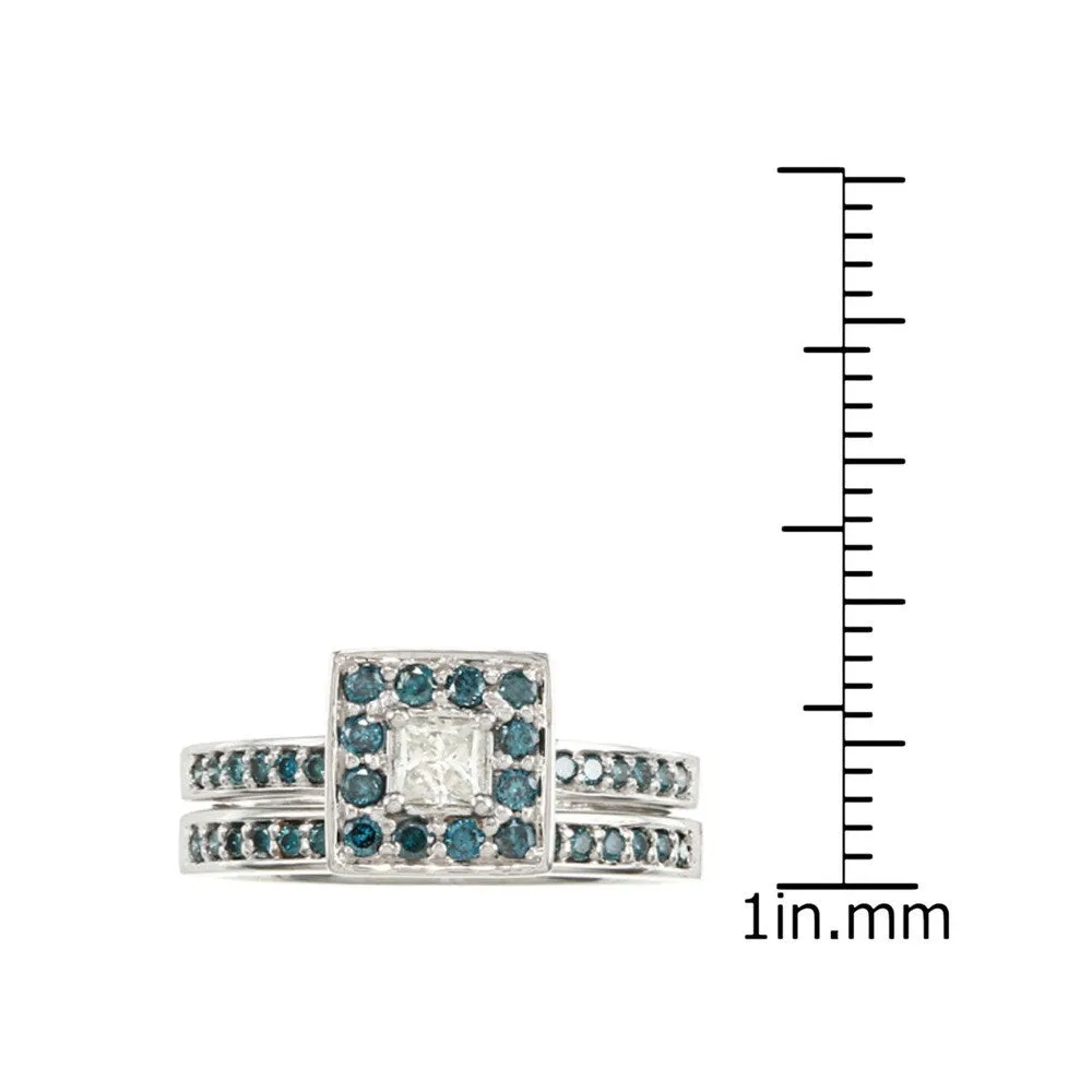 Auriya 14k Gold 2/3ctw Princess Cut Halo Diamond Engagement Ring Set sold by Zulily product image thumbnail 3