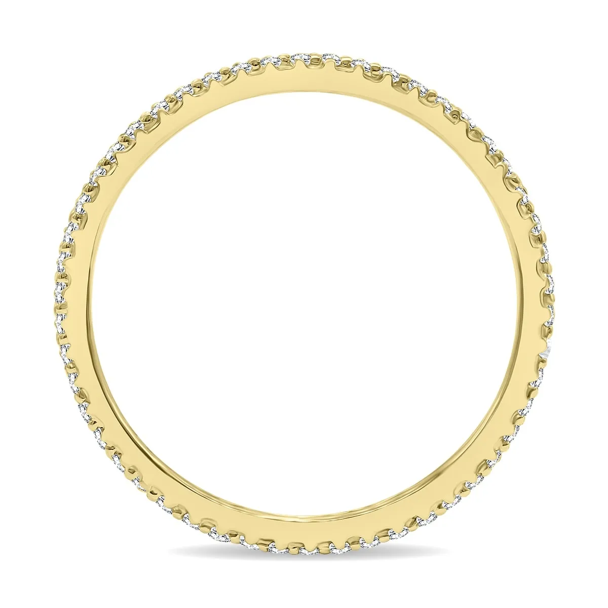 1/2 Carat TW Double Row Diamond Eternity Band in 10K Yellow Gold sold by Zulily product image thumbnail 3