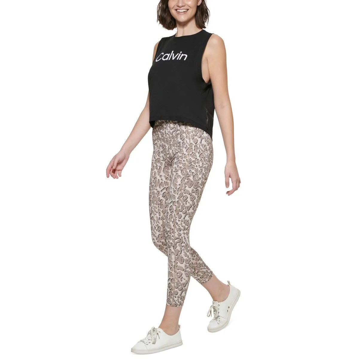 Calvin Klein Women's Printed High Rise 7/8 Leggings Brown sold by Zulily product image thumbnail 4