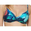 Calvin Klein Women's Printed Twist Front Underwire Bikini Top Swimsuit Blue Size Large sold by Zulily