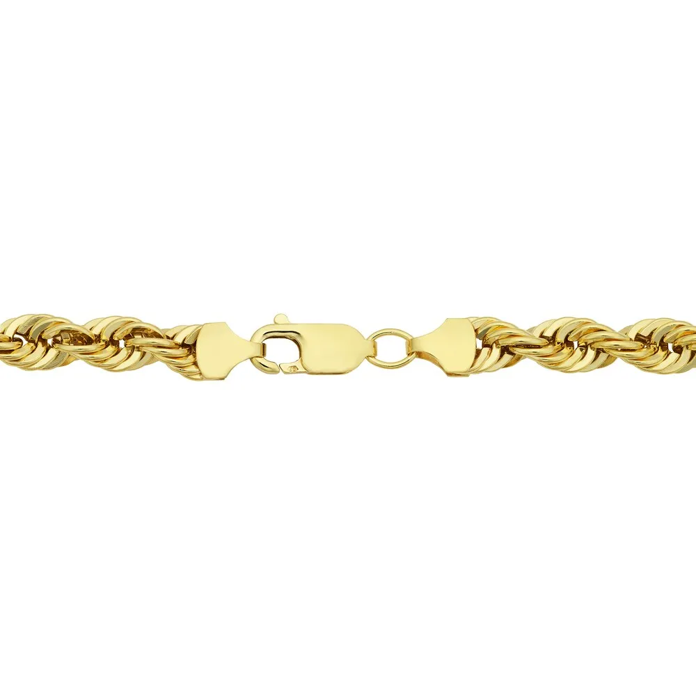 14k Yellow Gold-filled Men's 6 mm Rope Chain Necklace (16 - 36 inches) sold by Zulily product image thumbnail 2