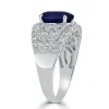 Auriya 8 1/3ct Oval-cut Blue Sapphire and 1 1/3ctw Pave Diamond Ring 18K Gold sold by Zulily