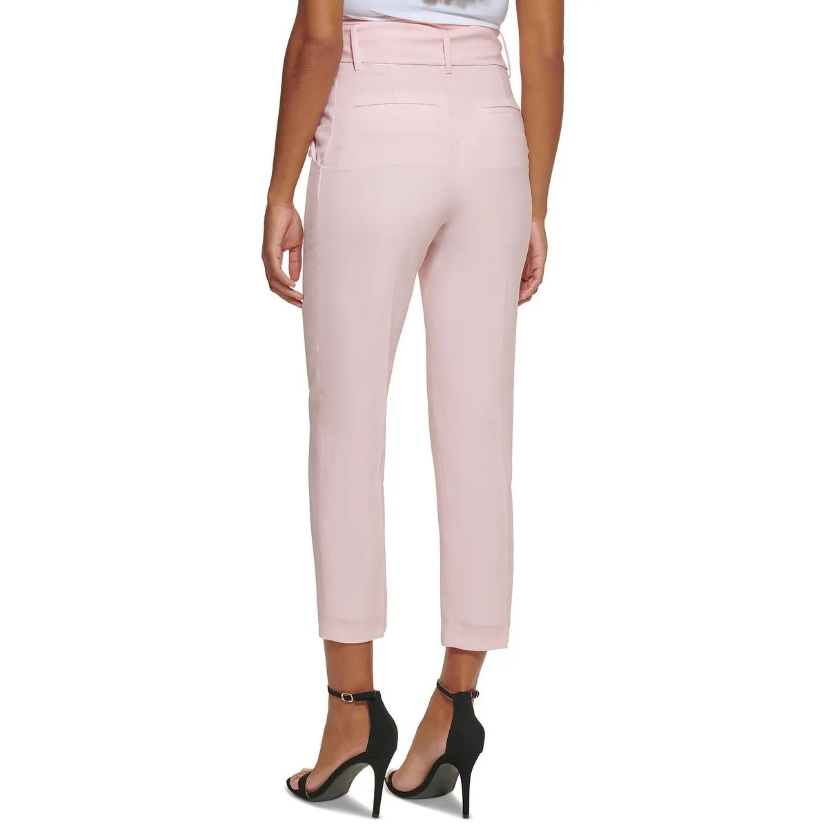 DKNY Women's High Waisted Tie Front Pants Pink Size 16 sold by Zulily product image thumbnail 2