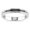 Miadora Sterling Silver 1/4ct TDW Men's Channel-set Black Diamond Wedding Band sold by Zulily
