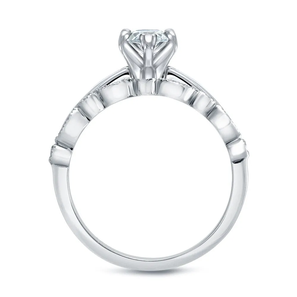 Auriya 1 1/6ctw Vintage Solitaire Marquise Diamond Engagement Ring Set 14k Gold sold by Zulily product image thumbnail 5