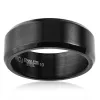 Black Plated Stainless Steel Satin Finish Ring (8mm) sold by Zulily