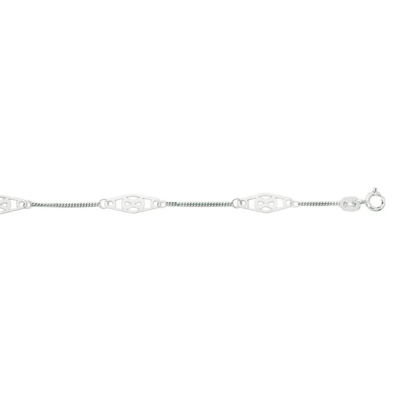 Curata 14k White or Yellow Gold 10" Adjustable Twisted Bar Infinity Anklet sold by Zulily