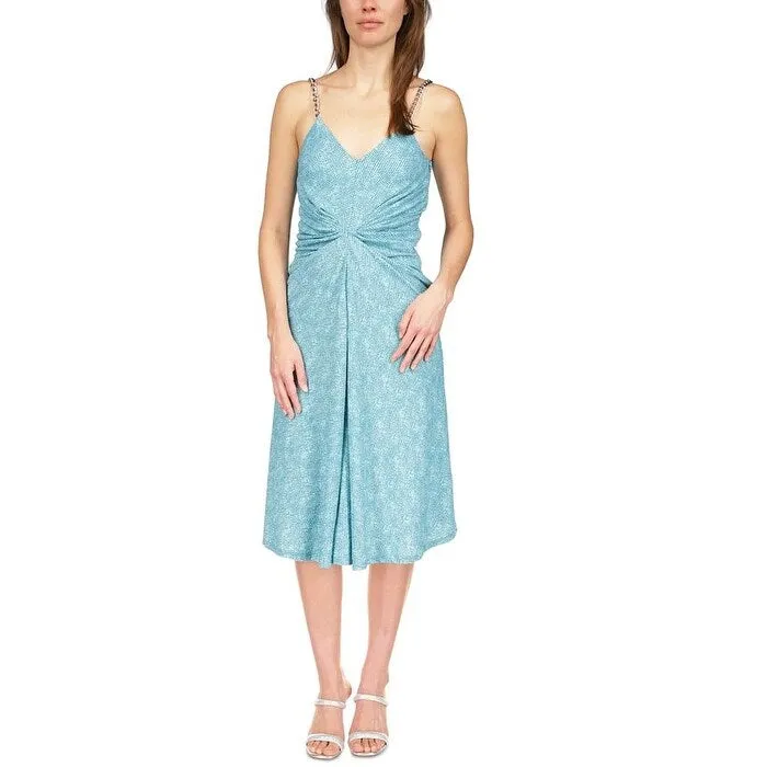 Michael Kors Women's Uroko Twist Chain Strap Dress Blue sold by Zulily