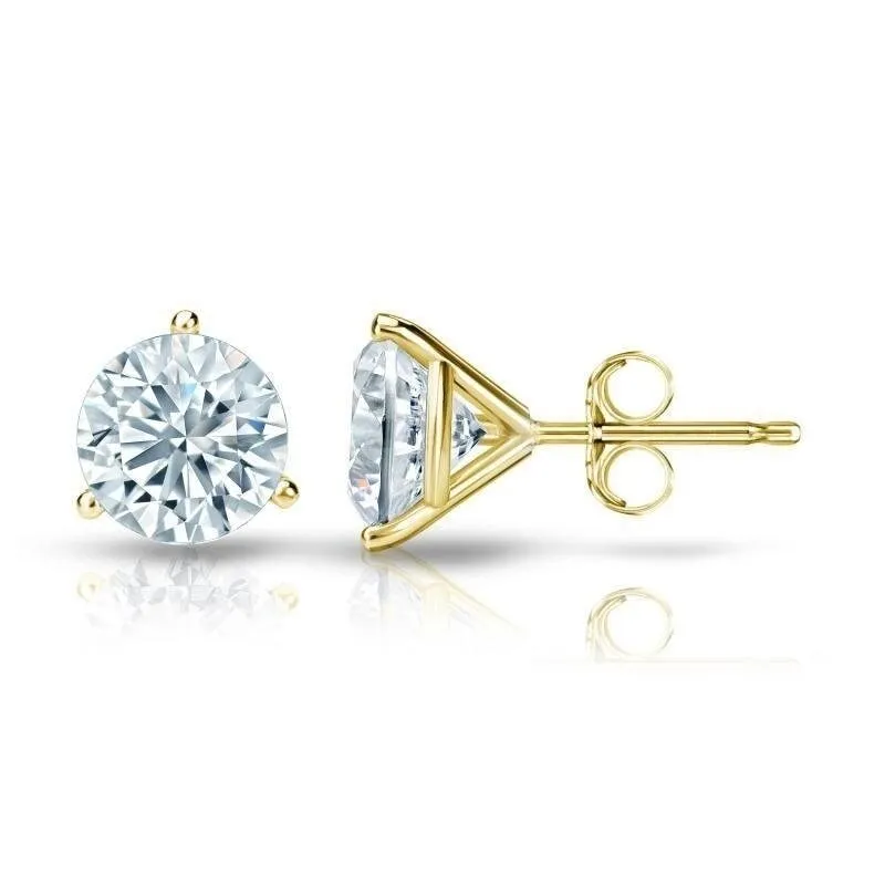 Auriya 1 1/2ctw 3 Prong Martini Set Round Diamond Stud Earrings 18kt Gold GIA Certified sold by Zulily product image thumbnail 2