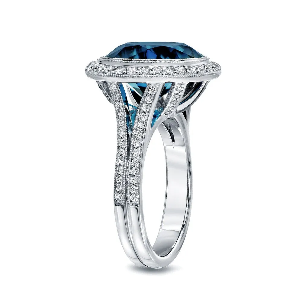Auriya 14k Gold 6 3/4ctw Halo Blue Diamond Engagement Ring sold by Zulily product image thumbnail 2