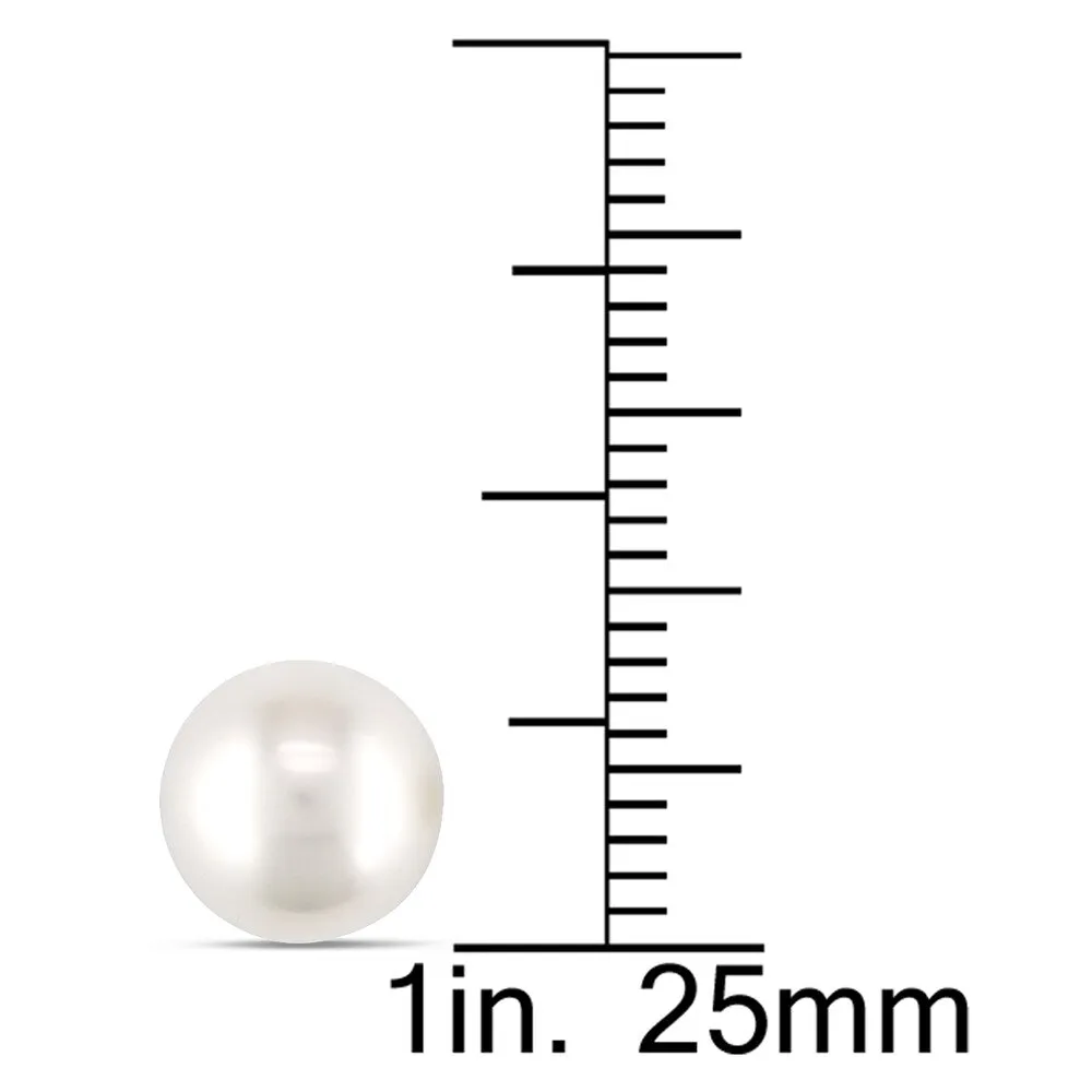Miadora 10k Yellow Gold White Cultured Freshwater Pearl Stud Earrings (8-8.5 mm) sold by Zulily product image thumbnail 3