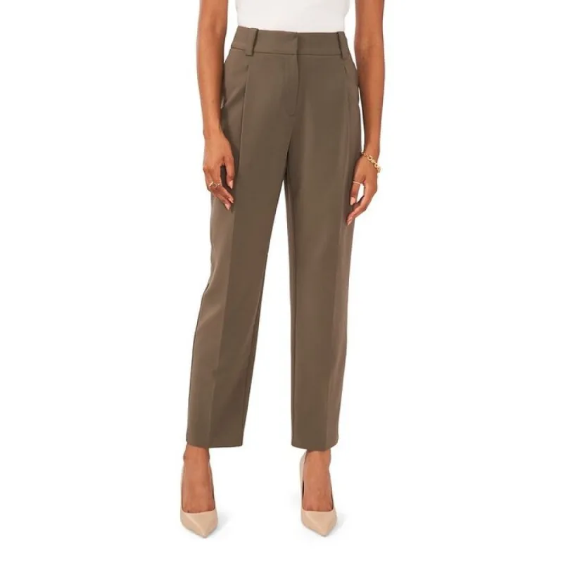 Vince Camuto Women's Pleated Straight Leg Trousers Green Size 4 sold by Zulily