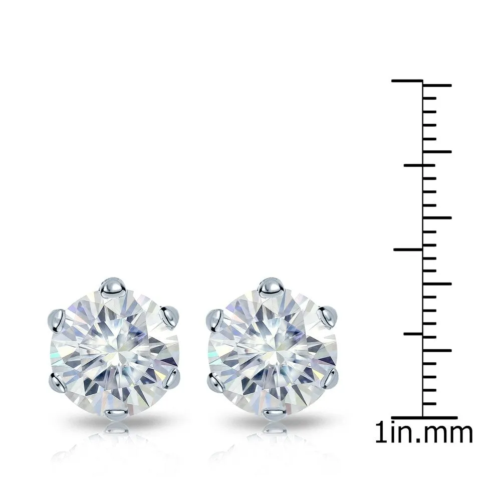 Auriya Platinum 6ctw Round Moissanite Stud Earrings sold by Zulily product image thumbnail 4