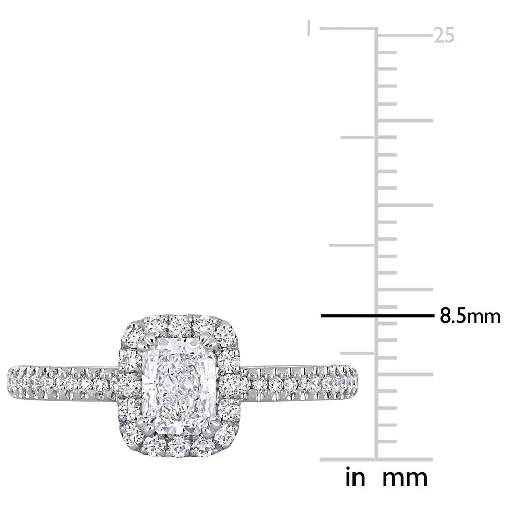 Miadora 14k White Gold 7/8ct TDW Diamond Halo Engagement Ring sold by Zulily product image thumbnail 4