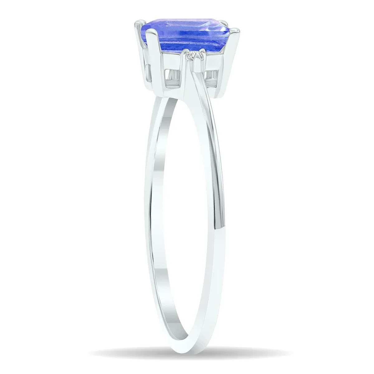 Women's Tanzanite and Diamond Classic Band in 10K White Gold sold by Zulily product image thumbnail 3
