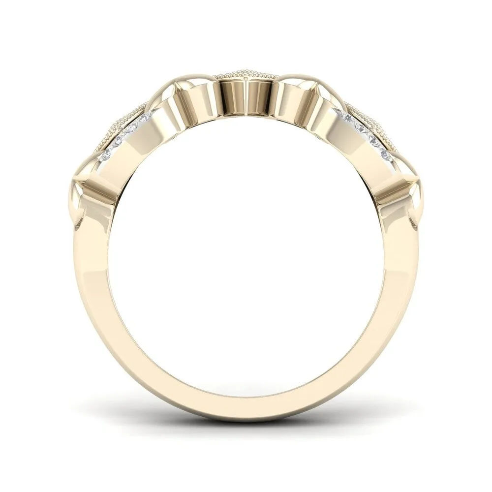 De Couer 10k Gold 1/6ct TDW Diamond Heart Ring sold by Zulily product image thumbnail 3
