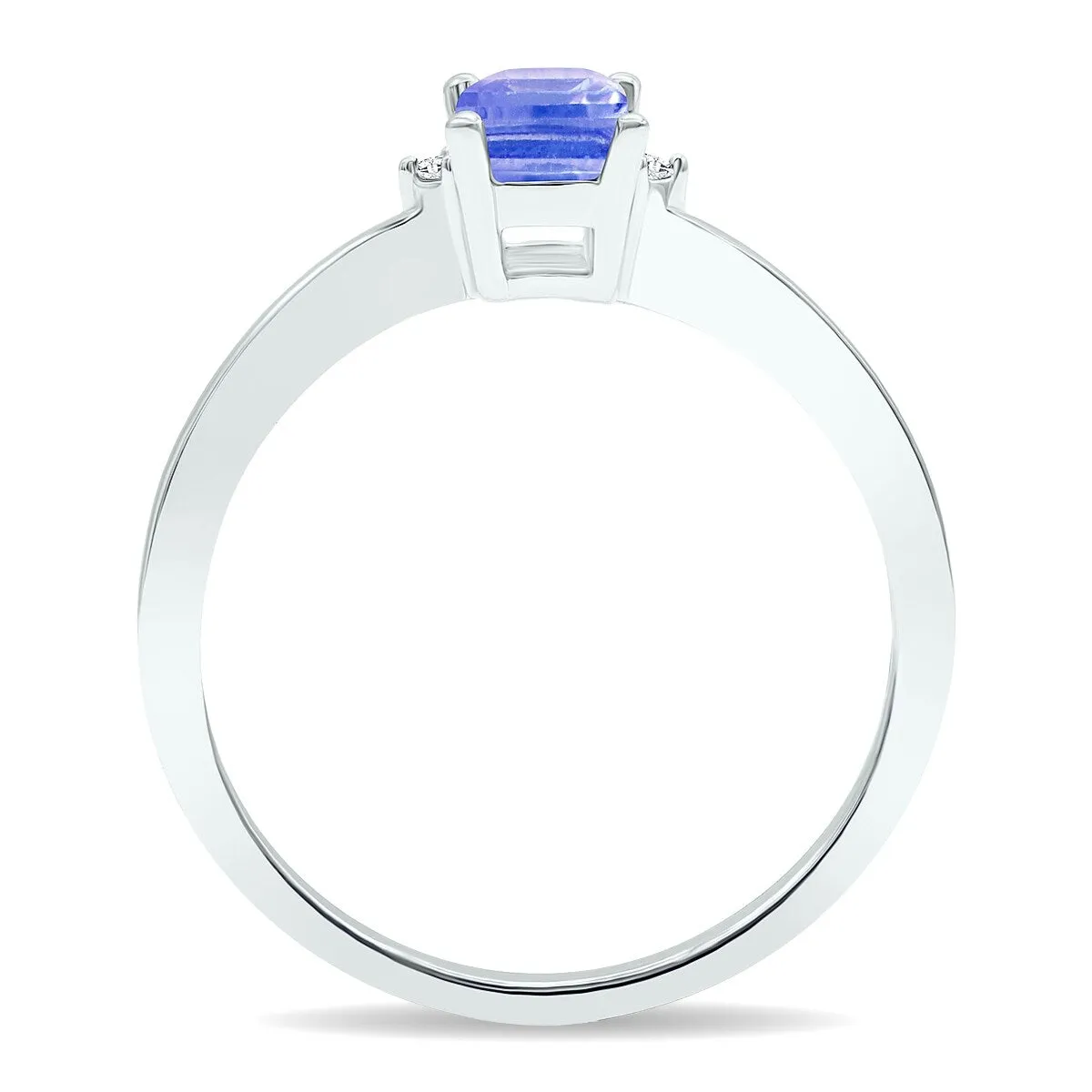 Women's Tanzanite and Diamond Classic Band in 10K White Gold sold by Zulily product image thumbnail 2