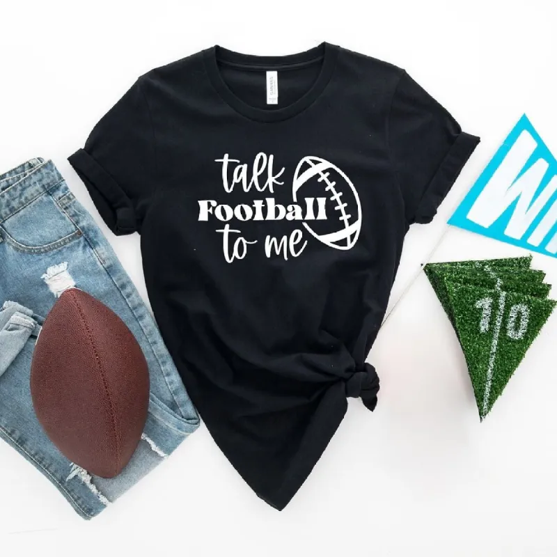 Talk Football To Me Ball Short Sleeve Tee sold by Zulily