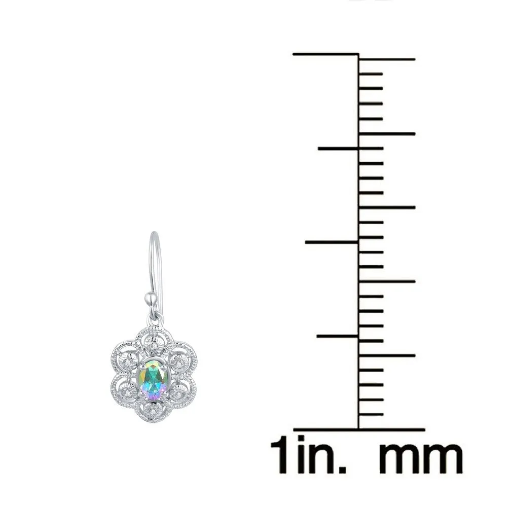 Sterling Silver with Mercury Opal Topaz and Natural White Topaz Dangle Earring sold by Zulily product image thumbnail 5